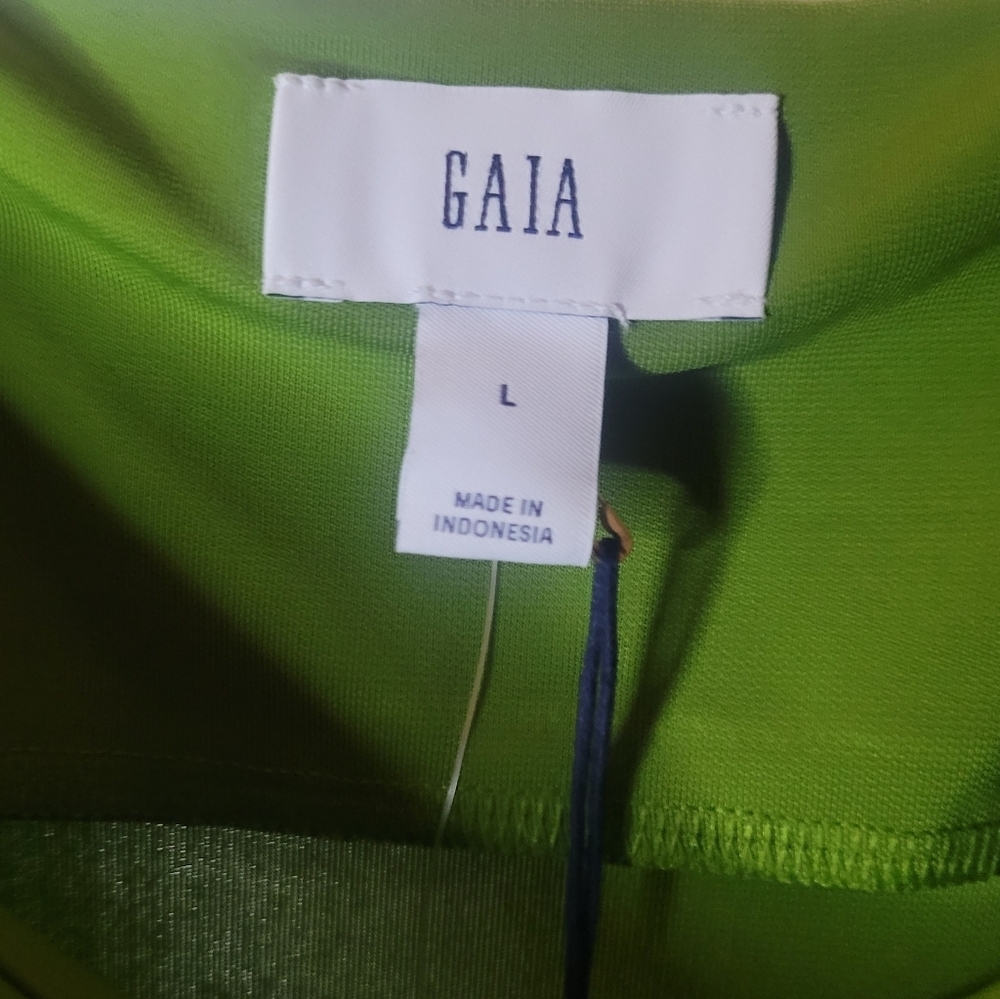 GAP x CULT GAIA Green Chain Strap Slip Mini Dress. Sz L. NWT - Picture 10 of 15